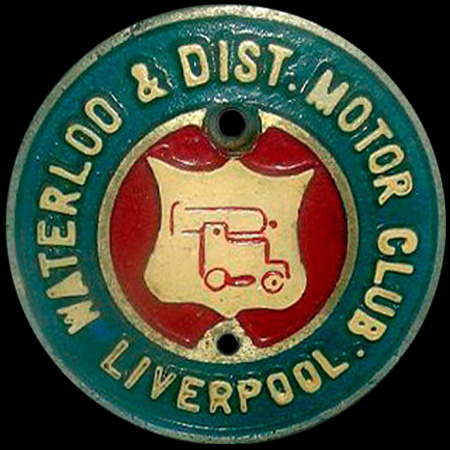 Waterloo & District Motor Club Liverpool Car Badge