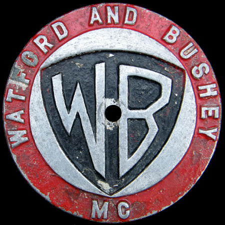 Watford and Bushey MotorCycle Club Car Badge