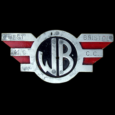  West Bristol Motor Cycle & Car Club Car Badge