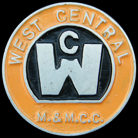 West Central Motor & Motor Cycle Club Car Badge