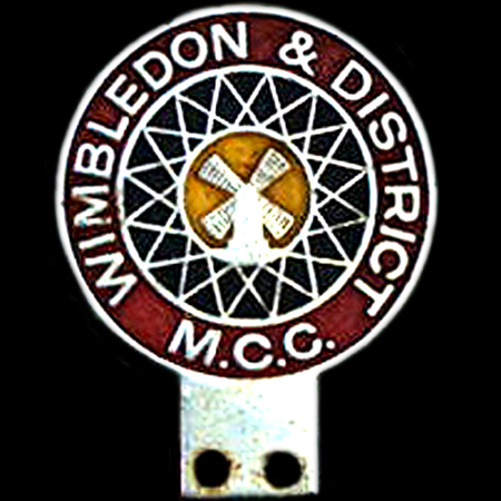 Wimbledon & District Motor Cycle Club Car Badge