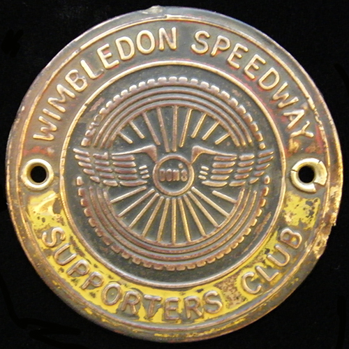 Wimbledon Speedway Supporters Club car badge