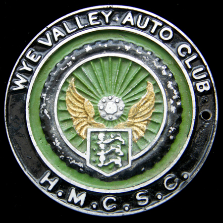 Wye Valley Auto Club H.M.C.S.C. Car Badge