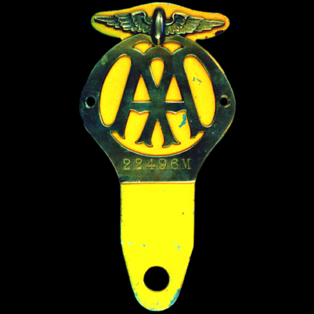 1930's Thin type AA car badge