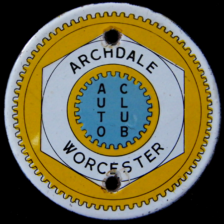Archdale Auto Club Worcester Car Badge