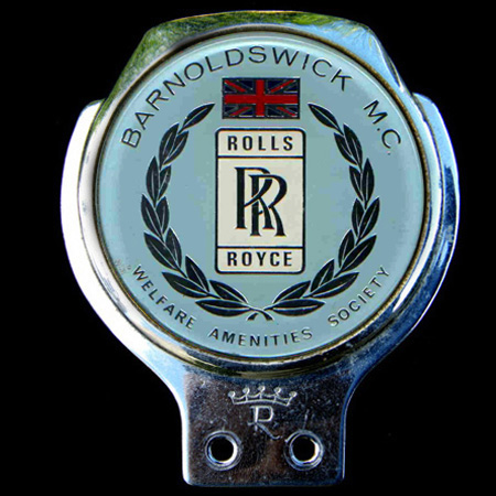Barnoldswick M.C Rolls Royce  Car Badge