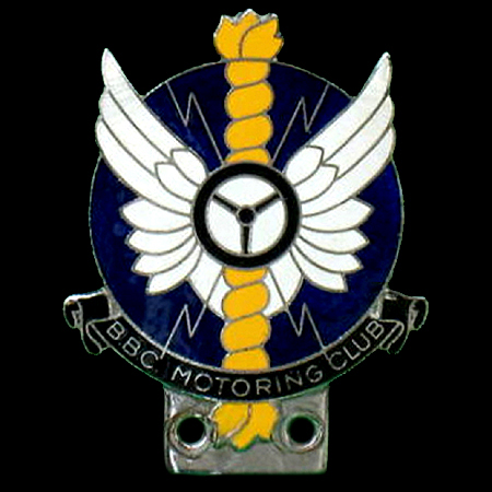 British Broadcasting Corporation Motoring Club Car Badge
