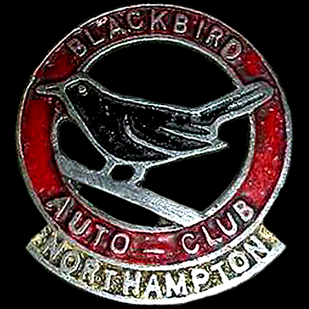 Northampton (Blackbird) Auto Club  Car/lapel Badge