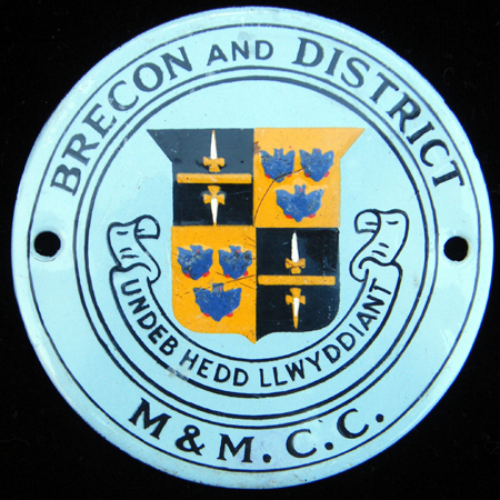Brecon and District Motor and Motor Cycle Club Car Badge
