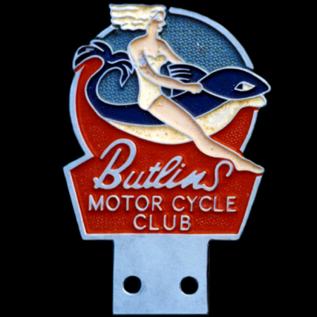 Butlins Motor Cycle Club Car Badge
