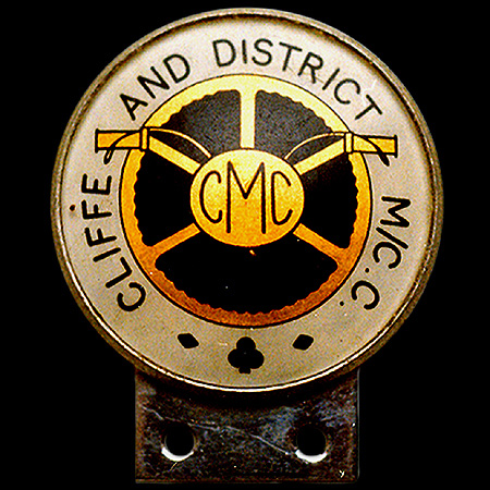Cliffe and District Motor Cycle Club Car Badge