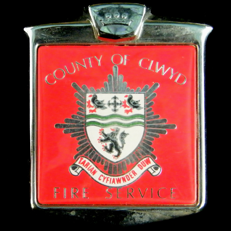 County of Clwyd Fire Service Car Badge