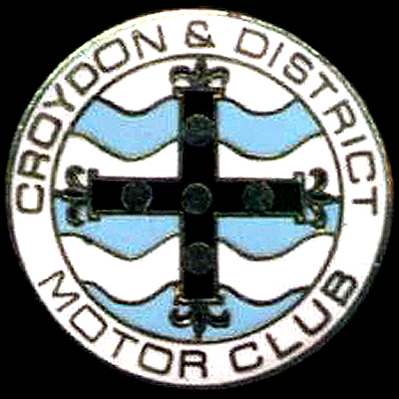 Croydon & District Motor Club Lapel Badge Car Badge