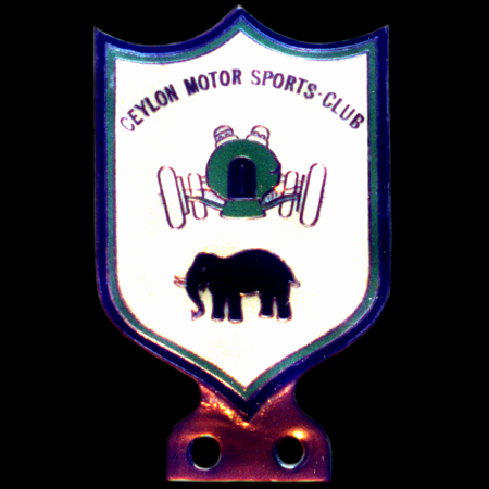 Ceylon Motor Sports Club Car Badge