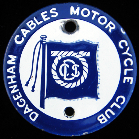 Dagenham Cables Motor Cycle Club Car Badge