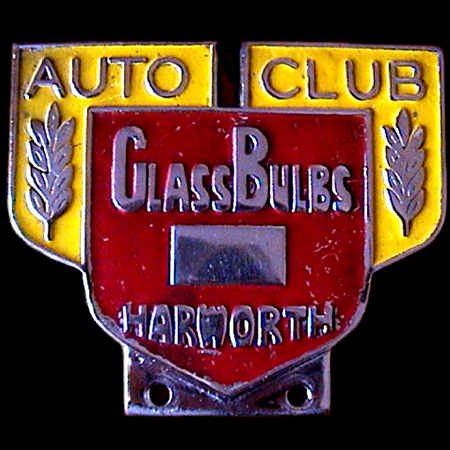 Glass Bulbs Auto Club Harworth Car Badge