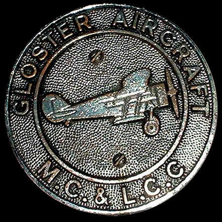 Gloster Aircraft Motor Cycle & Light Car Club Car Badge