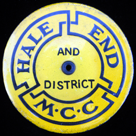 Hale End and District Motor Cycle Club Car Badge