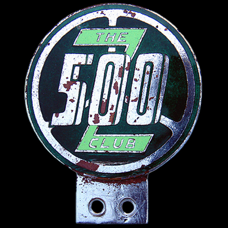 500 Club Car Badge