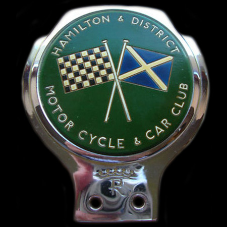 Hamilton & District Motor Cycle & Car Club Car Badge