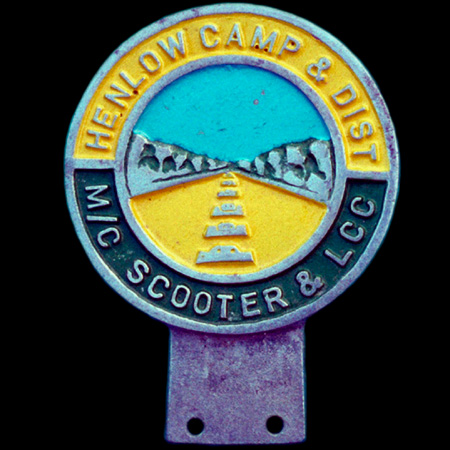 Henlow Camp & District Motor Cycle Scooter & Light Car Club Car Badge