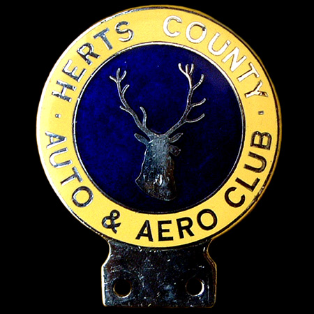 Herts County Auto and Aero Club   Car Badge