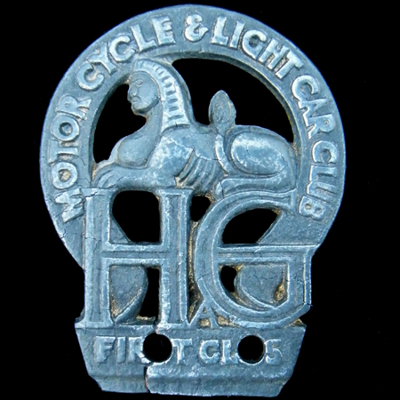 Home Guard First Glos Motorcycle & Light Car Club Car badge