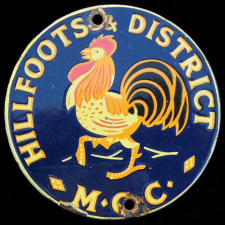 Hillfoots & District Motor Cycle Club Car Badge