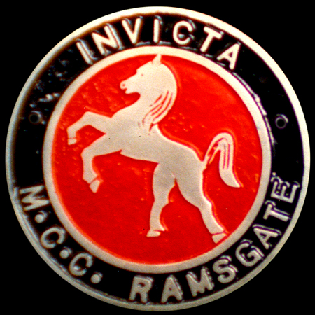Invicta Motor Cycle Club  Ramsgate  Car Badge