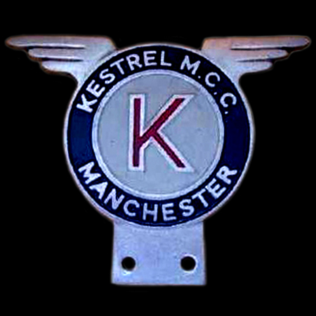 Kestrel Motor Cycle Club Manchester Car Badge