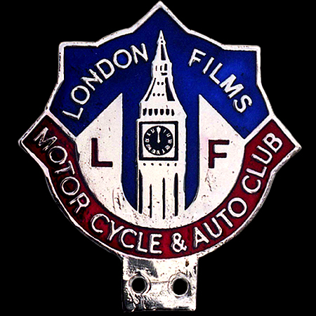 London Films Motorcycle & Auto Club Car Badge