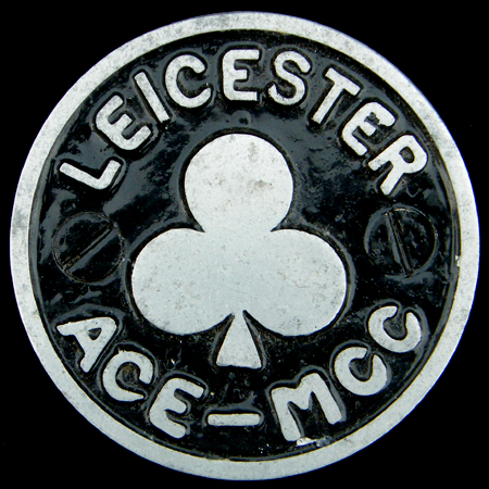Leicester Ace Motor Cycle Club Car Badge