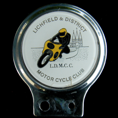 Lichfield & District Motor Cycle Club Car Badge