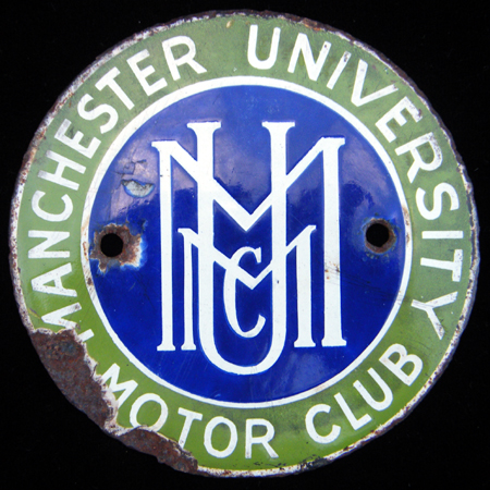 Manchester University Motor Club Car Badge