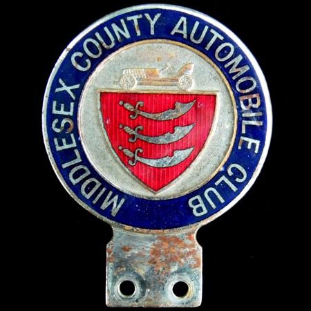 Middlesex County Automobile Club Car Badge