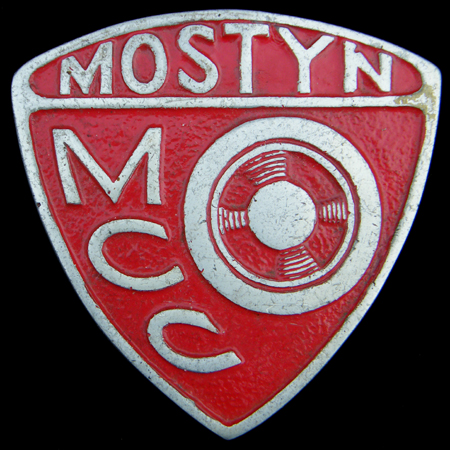 Mostyn Motor Cycle Club Car Badge