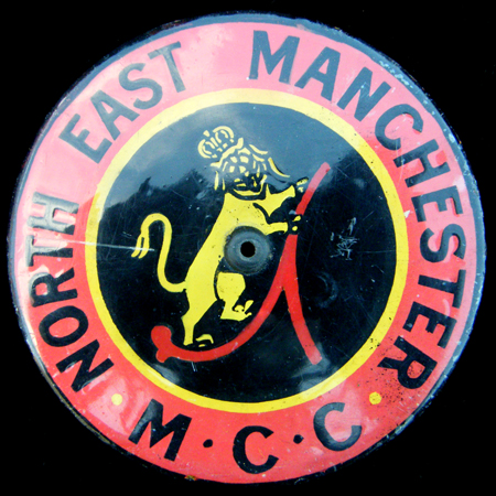 North East Manchester Motor Cycle Club Car Badge