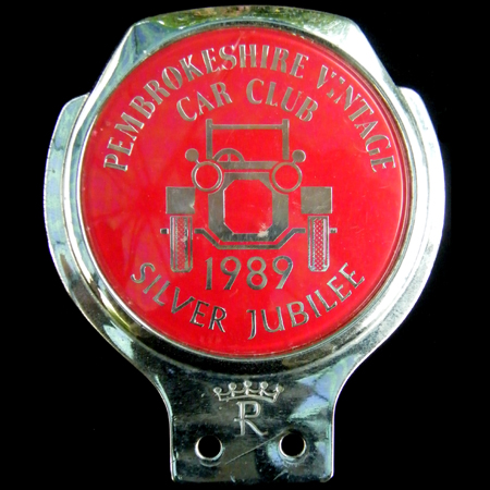 Pembrokeshire Vintage Car Club Car Badge