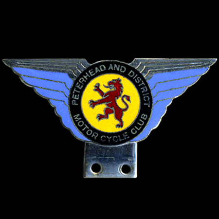 Peterhead and District Motor Cycle Club Car Badge