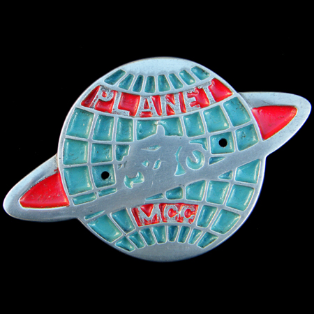 Planet Motor Cycle Club Car Badge