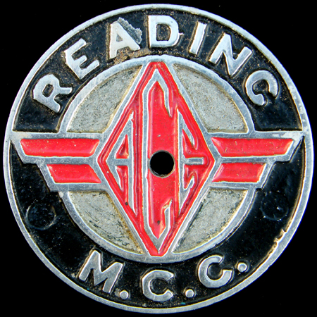 Reading Ace Motor Cycle Club Car Badge