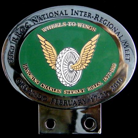 Wheels to wings Honouring Charles Stewart Rolls  Car Badge