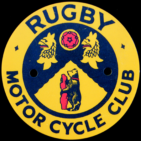 Rugby Motor Cycle Club Car Badge