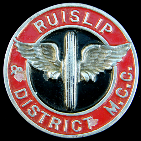 Ruislip & District Motor Cycle Club Car Badge