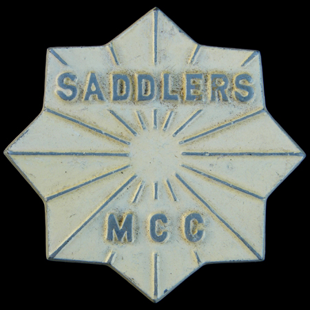 Saddlers Motor Cycle Club Car Badge