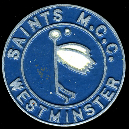 Saints Motor Cycle Club Westminster Car Badge