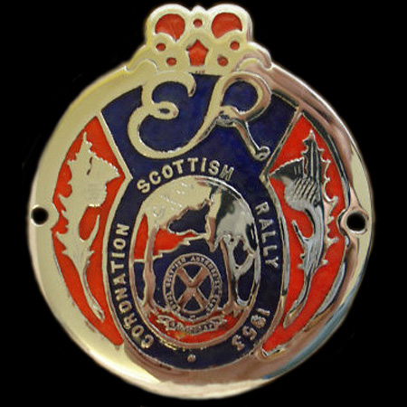 1953 Scottish Rally Car Badge