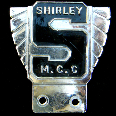 Shirley Motor Cycle Club Car Badge