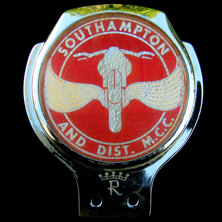 Southampton and District Motor Cycle Club Car Badge