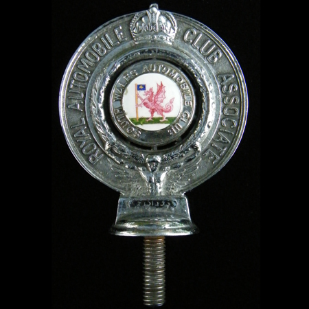 Royal Automobile Club Associate South Wales Automobile Club Car Badge  